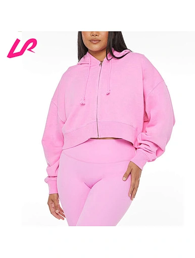 Stay stylish and comfortable with our cropped zip up jacket. Made with high-quality materials, our jacket offers both durability and comfort for everyday wear.